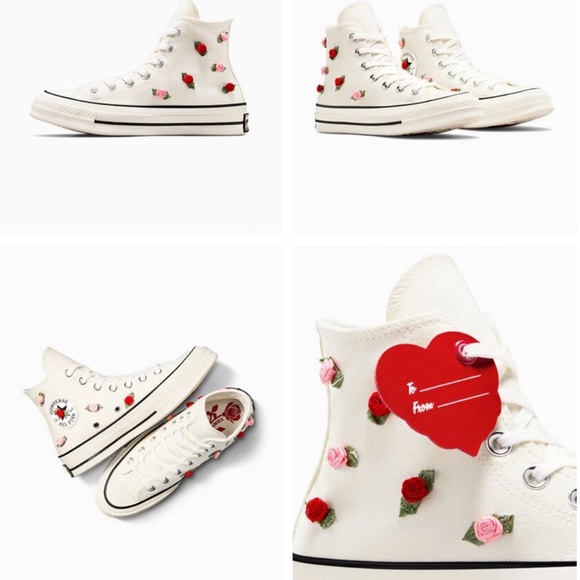 CONVERSE Chuck 70 Heart Valentine's Day Love Shoes NWT size 11 - Picture 3 of 8